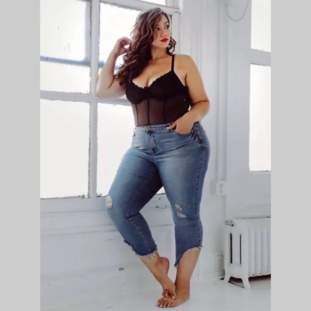 New fashion to figure plus size jeans 24